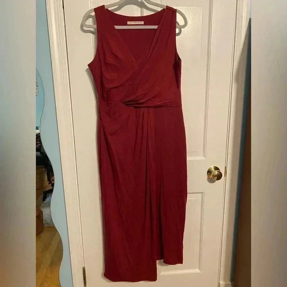 Peruvian Connection maxi dress - medium - red - great condition - draping - Picture 1 of 9